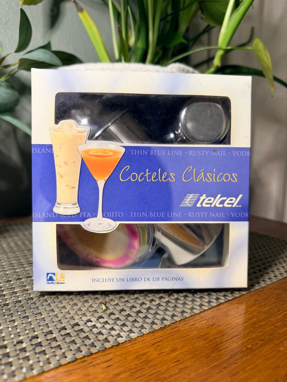 Cocteles Clasicos Cocktail Shaker Recipe Book Coaster Gift Set Spanish New